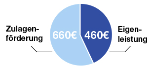 Zulagenförderung und Eigenleistung bei der Riesterförderung